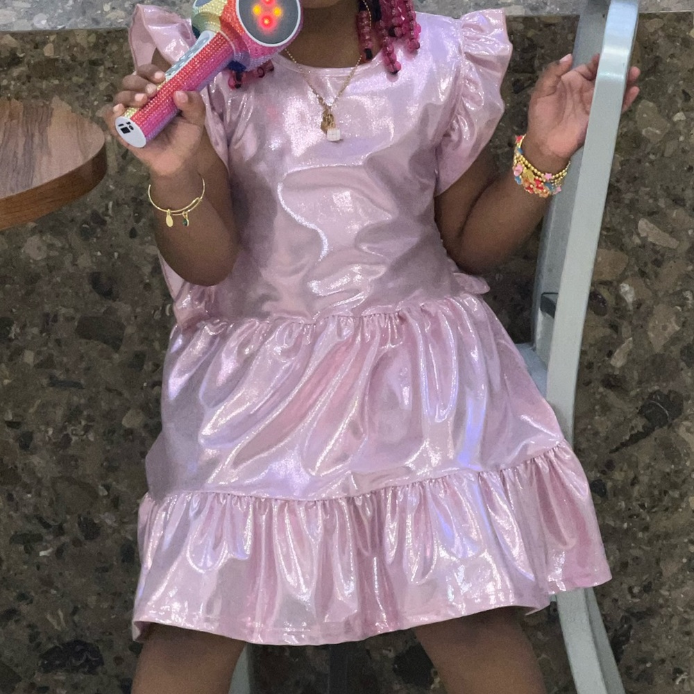 Girls Metallic Dress